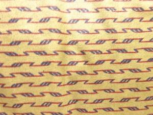 アンティーク　絹更紗変わり横段模様男物着物